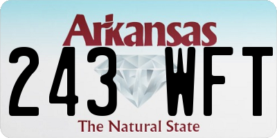 AR license plate 243WFT