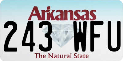 AR license plate 243WFU