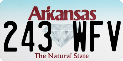 AR license plate 243WFV