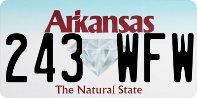AR license plate 243WFW