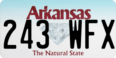 AR license plate 243WFX