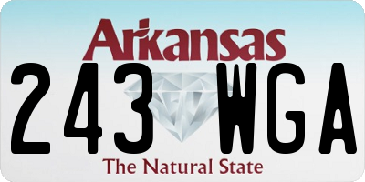 AR license plate 243WGA
