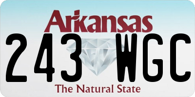 AR license plate 243WGC