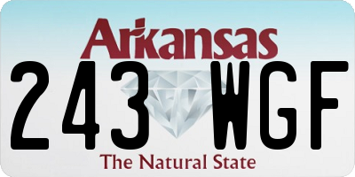 AR license plate 243WGF
