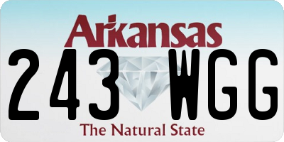 AR license plate 243WGG