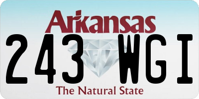 AR license plate 243WGI