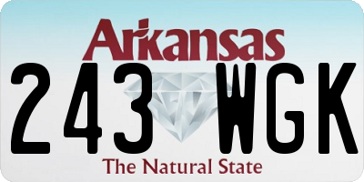 AR license plate 243WGK