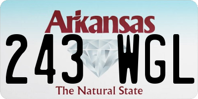 AR license plate 243WGL