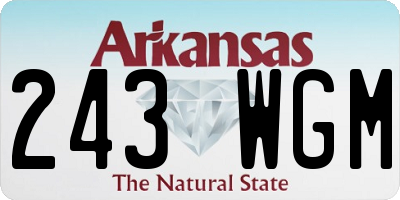 AR license plate 243WGM