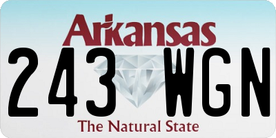AR license plate 243WGN