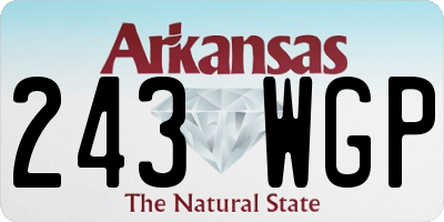 AR license plate 243WGP