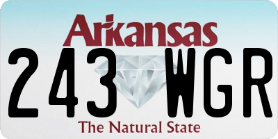 AR license plate 243WGR