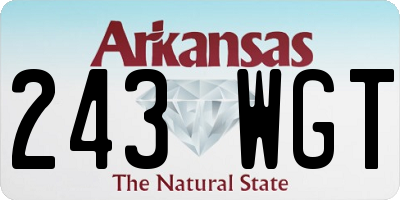 AR license plate 243WGT