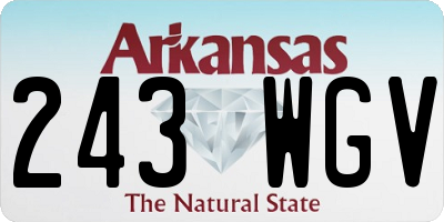 AR license plate 243WGV