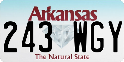 AR license plate 243WGY