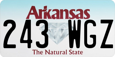 AR license plate 243WGZ