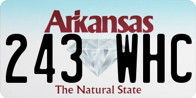AR license plate 243WHC