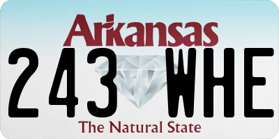 AR license plate 243WHE