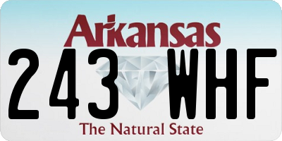 AR license plate 243WHF