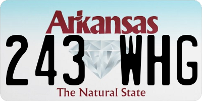 AR license plate 243WHG