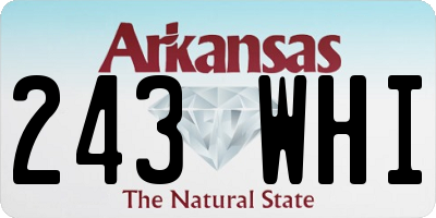 AR license plate 243WHI