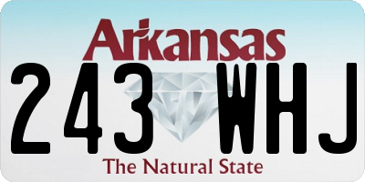 AR license plate 243WHJ
