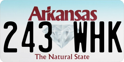 AR license plate 243WHK