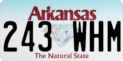 AR license plate 243WHM