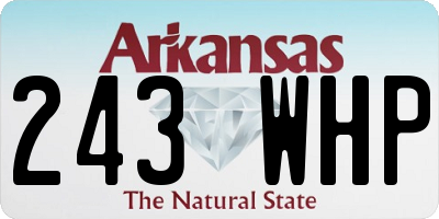 AR license plate 243WHP