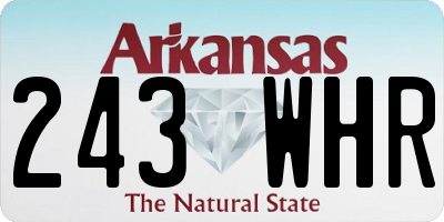 AR license plate 243WHR