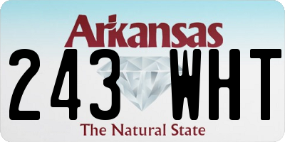 AR license plate 243WHT