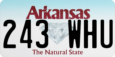 AR license plate 243WHU