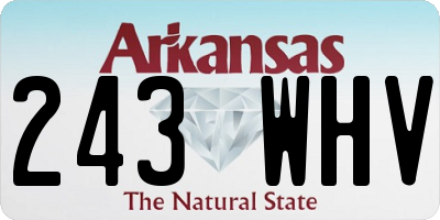 AR license plate 243WHV