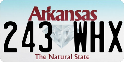 AR license plate 243WHX