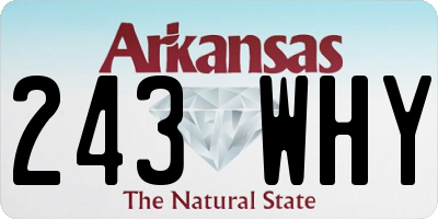 AR license plate 243WHY