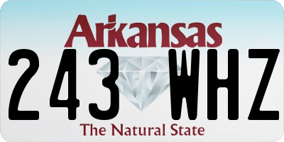 AR license plate 243WHZ