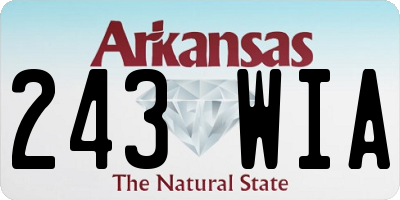 AR license plate 243WIA