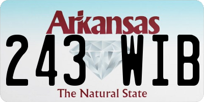 AR license plate 243WIB