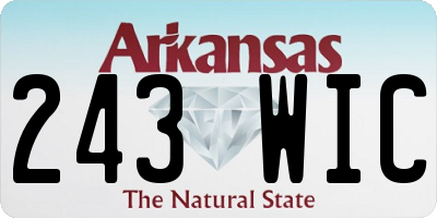 AR license plate 243WIC