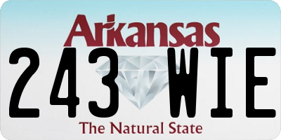 AR license plate 243WIE