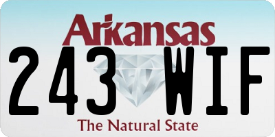 AR license plate 243WIF