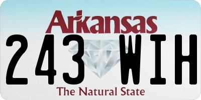 AR license plate 243WIH