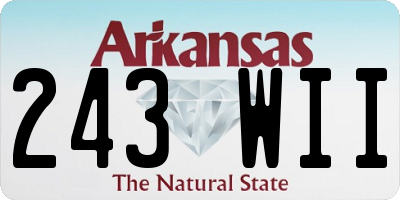 AR license plate 243WII