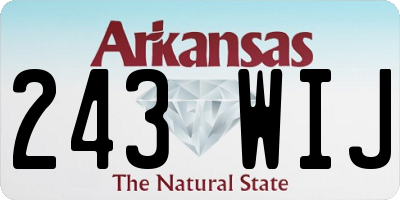 AR license plate 243WIJ