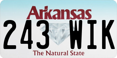 AR license plate 243WIK