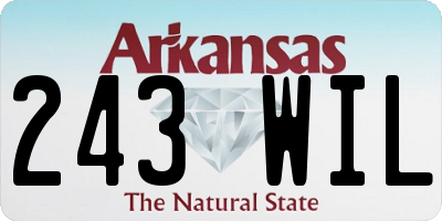 AR license plate 243WIL