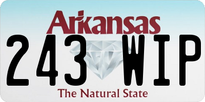 AR license plate 243WIP