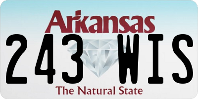AR license plate 243WIS