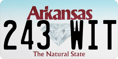 AR license plate 243WIT