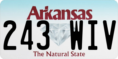 AR license plate 243WIV